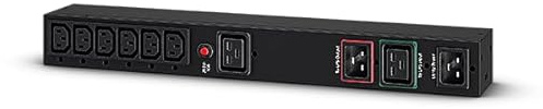 CyberPower MBP20HVIEC6A Maintenance Bypass PDU für Rackmount 1U, 16A 200-240 V, Anschluss an USV über IEC C19, Netzversorgung über 2X IEC C20, Stromverteilung über 6X IEC C13 Plus 1x IEC C19, OL OLSA