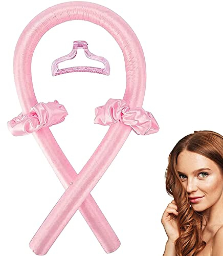 Rizador Pelo Sin Calor,Rizadores de Pelo Sin Calor Para Cabello Largo, Lazy Curler Set,Rizadores de Ondas Con Diadema Suave Para Dormir,Silk Herramientas de Peinado,para el hogar y fiestas Seda
