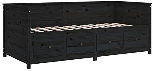 Tagesbett, mit Schubladen und multifunktionalem Design als Sofa und Gästebett, aus massivem Kiefernholz, für Wohnzimmer oder Gästezimmer