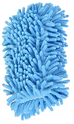 M METERXITY Chenille Sponge Mitten - Universal Glove Wash/Wipe Glass, Window, Screen, Apply to Household Daily Cleaning (9.06 x 5.12 x 2.36 Inches, Light Blue)
