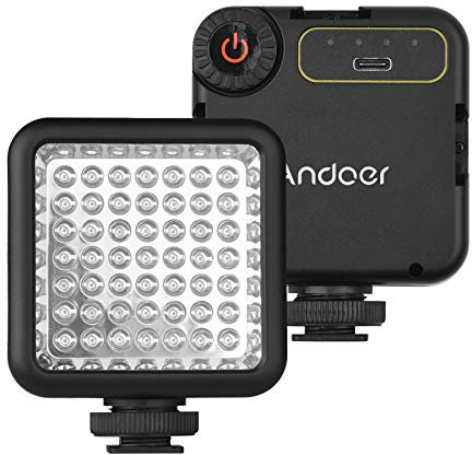 YANGZY IR49S Mini IR Night Vision Light Infrared Photography Light for Video Camera Camcorder Built-in Rechargeable Battery with 3 Cold Shoe Mount for Vlog Video Recording