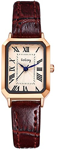 JewelryWe Damen Armbanduhr, Analog Quarz, Klassische Business Casual Uhr mit Leder Armband für Frau Mädchen