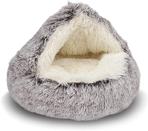 SHJOEE Flauschig Hundebett Muschelform Katzenbett Warm Tierbett Haustierbett Waschbar Hundesofa Katzensofa Plüsch Hundekorb Katzenkorb Weich Hundekissen Katzenkissen Gemütlich Hunde Katzen Schlafplatz