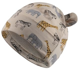 Sterntaler Beanie Safaritiere - Babymütze mit UV -Schutz 30, mit Safaritieren - Leichte Mütze mit Umschlag und Ohren für Babys - Beanie schützt den Kopf vor der Sonne