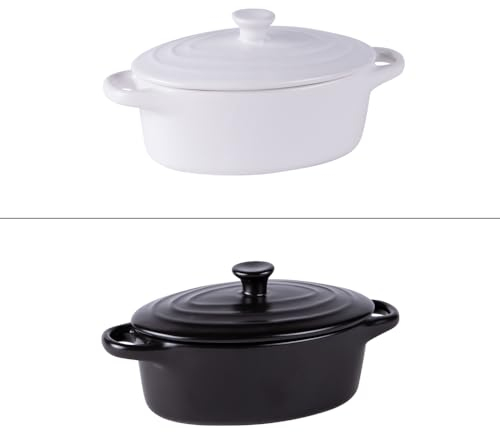 Table Passion - Mini cocotte ovale 16 cm en grès (lot de 2)