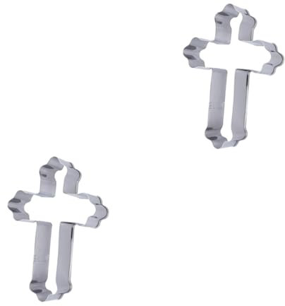Alipis 8 Piezas cortadores de galletas de acero inoxidable cortador de galletas de acero inoxidable molde de bola de arroz metal cortador de pastel moldes para galletas tipo de cruz