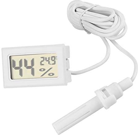 Yctze Thermomètre et Hygromètre Numérique LCD avec Sonde Externe, adapté à l' des Reptiles, Utilisation Intérieure et Extérieure, Comprend un Brumisateur pour Terrarium