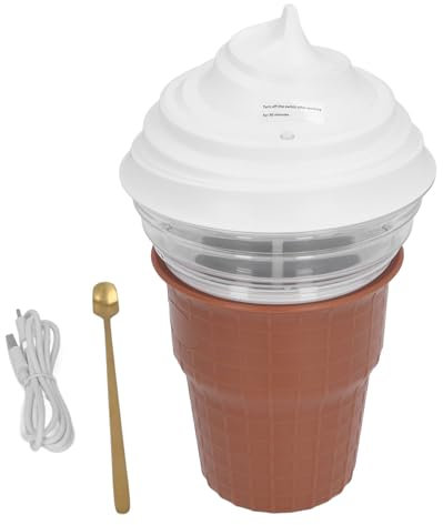 Mini-Eismaschine, Selbstgemachtes Gelato, 450 Ml Fassungsvermögen, Automatische Elektrische Mehrzweck-Eismaschine für die Zubereitung von Eis, Sorbet, Gefrorenem Joghurt, Gelato