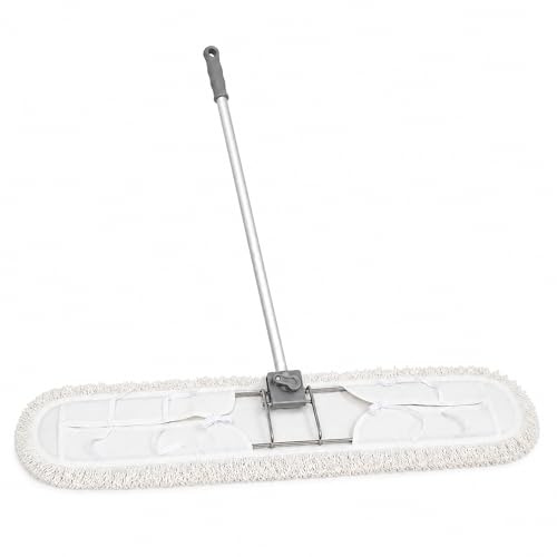 Axis Line Set Balai Faubert 160 cm, Balai Plat INOX pour Parquet & Gymnase