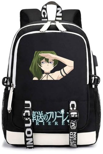 Sageam Anime Frieren: Beyond Journey's End Klassischer Schultaschen Outdoor Tasche Reise-Rucksäcke für Teenager Herren Damen