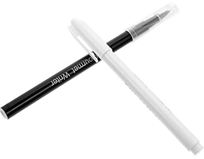 PRETYZOOM Edible Baking Pens for Cookie Decorating and Cake Painting, 2pcs Marker Set White and Black Single Tip, Food-Safe Cake Painting Pencils for Baking Supplies and Decoration