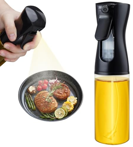 Oil Sprayer for Cooking 200ml Glass Olive Oil Sprayer Mister Olive Oil Spray Bottle Canola Oil Spritzer Bottles for Kitchen Premium Cooking Sprayer Kitchen Gadgets for Air Fryer Frying Baking BBQ