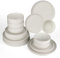 Richmount Milkyway Plates and Bowls Set, 18 Piece Dinner Set, Speckled Stoneware Dinner Sets for 6 People, Chip and Scratch Resistant Dinnerware Sets, Dishwasher & Microwave Safe, White