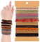 BOHUIZ 20 Stück Boho Haargummi, Haargummis Mädchen Elastische Haargummi Männer Geflochtene Haargumm Haargummis Armband für dicken/mittleren/langen Haar