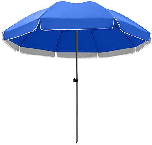Parasol de terrasse, balcon, plage, petit parasol rond en bleu/vert, mobilier de terrasse, parasol de jardin, 2,6 m pour piscine, pelouse, terrasse, jardin, 2,4 m