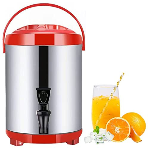 Dispensador de Agua Caliente con Grifo, Termo de Acero Inoxidable para Catering, hervidor de Agua con termostato de 6 l/8 l/10 l/12 l, Termo de café Comercial con Barril Aislado, Aislado dur