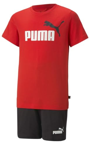 PUMA Ess 2 Color No. 1 Logo Tee and Shorts Set B tuta lavorata a maglia (confezione da 1), For All Time Red, 164