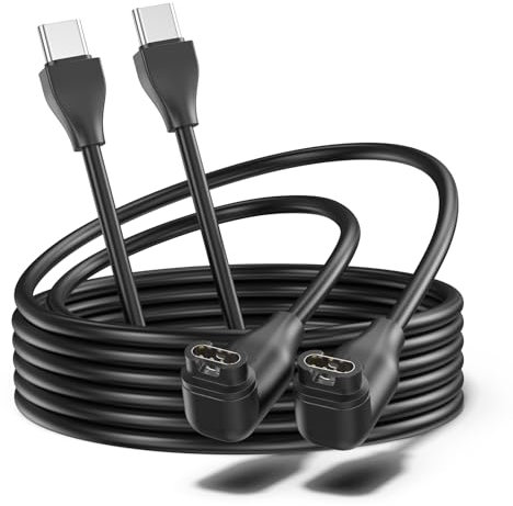 Vancle 2 Pack Garmin Watch Ladekabel Ladegerät für Garmin Venu 3 / Venu 3S / Venu/Venu Sq/Venu Sq 2 / Venu Sq Music/Venu 2 / Venu 2S / Venu 2 Plus, USB C Uhr Ladekabel (1M+1M)
