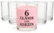 Glasmark KROSNO 1992 Paquete de 6 Tarros de Cristal Transparente para Hacer Velas Bricolaje 180 ml