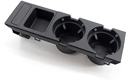 ZEMNLO Tragbarer Getränkehalter, Autozubehör, Mittelkonsolen-Getränkebecherhalter mit Münzbox, Schwarz, for, E46 3er 1998–2005 Getränkehalter für die Mittelkonsole