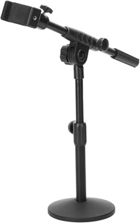 Fenteer Mikrofonständer, Mikrofonständer, tragbar, stabiler Telefonclip, 32 cm Länge, für Bühne, Studio, Hochzeit, Bühne, Konzert, Party, Telefonclip