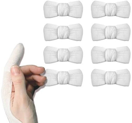 8 Stk Fingerverband Weiß Fingerlinge Verband Fingerpflaster,Fingerkuppenschutz Fingerhülsen,Fingerschutz bei Verletzung Fingerschützer,Baumwolle Fingerling,Fingerkuppenverband für Verbandsmaterial