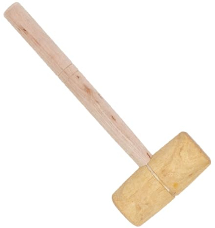 TEHAUX Small Wooden Mallet for Leathercraft and Woodworking Compact Hammer with Smooth Finish Multi Purpose Wood Tool for DIY Crafting and Woodturning Tasks