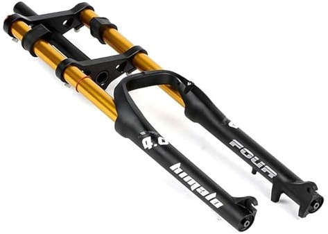 Fourche à suspension de 26 pouces Fourches Fourches EBike Fourche Avant VTT Vélo électrique Frein à Disque Amortisseur d'air 1~1/8 Tube de Guidon 170mm Débattement QR pour pneu épais de 4,0 A,26(B)