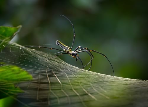 OZLHSP Puzzle Kinder 3D Puzzle 500 Teile Spinnen Golden Silk Orb-Weaver Web Tiere 52x38cm