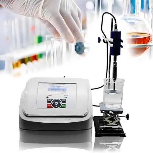 HajMyrdonyx Homogeneizador Alta Velocidad, Homogeneizador Portátil, Emulsionador Dispersor Disruptor Celular, Mezclador, con Control Tiempo, Ajuste Potencia, Modo Pulso Y Capacidad Procesamiento 3MM