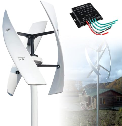FANGQMM Kit De Aerogenerador Vertical De Bajo Ruido, 5000W 9000W 12V 24V 48V 3 Palas de levitación magnética doméstica Aerogenerador Vertical con generador de Carga 9000W-24V