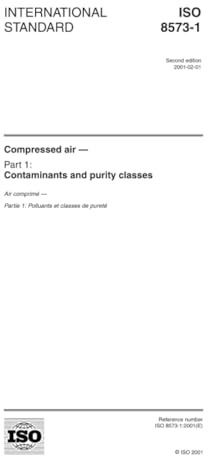 ISO 8573-1:2001, Compressed air -- Part 1: Contaminants and purity classes