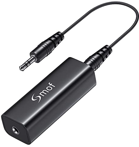 Smof Entstörfilter, Ground Loop Noise Isolator für Auto Audio/Heim Stereo System/Bluetooth-Lautsprecher, Audio Filter mit 3,5 mm Audiokabel, Audio Isolator, Filter Noise, Entstörfilter Klinke