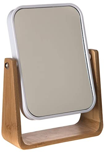 5 five simply smart 5five - specchio in bambù 16x22cm naturéo bianco