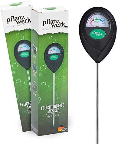 Pflanzwerk Pflanzkübel Bodentester PREMIUM FEUCHTIGKEITSMESSER 2er Set *Keine Batterien* *2 JAHRE GARANTIE* *Indoor & Outdoor Hydrometer*
