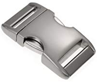 Cierre de clic metálico Alumaxx, juego de 2 unidades, 3/8 pulgadas, cierre de clip, cierre para pulseras de paracord, collares de perros, mochila, superficie satinada, color: plata mate