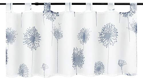 HeichkelL Voile Scheibengardine mit Schlaufen »Löwenzahn« Transparente Kurzstores mit Digital Druck bistrogardine Gardine Küche BxH 90x60cm