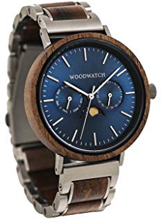 WoodWatch Cobalt Acacia | Holzuhren für Herren - Armbanduhr Holz männer Premium | Wood Watch for Man | umweltfreundliches Produkt, wir Pflanzen 1 Baum für Jede Uhr