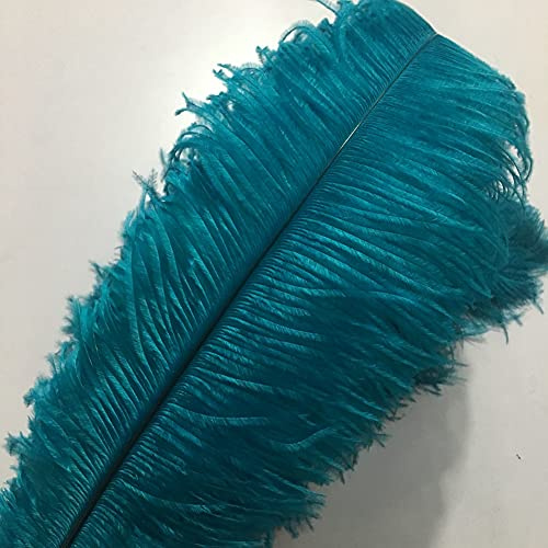 Sowder 10pcs Ostrich Feathers 12-14inch(30-35cm) for Home Wedding Decoration(Teal)