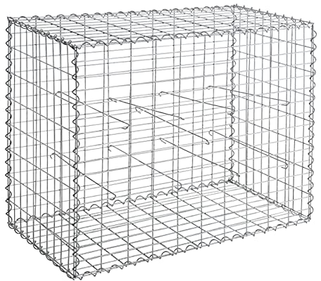 ESTEXO Steingabione Gabione Drahtkorb Metallkorb Steinkorb Wand Mauer 100x80x50 cm