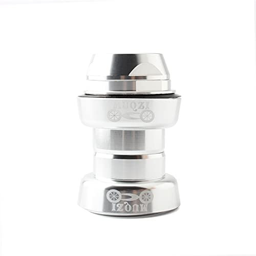 NGHSDO Serie Sterzo 1 1/830mm Bici Auricolare da 1 Pollice per 25.4mm filettato 22.2mm Forcella STEM Road Racing Gear Gear Bicycle Cuscinetti per Bicicletta Serie Sterzo MTB (Color : Silver)