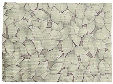 Manteles Individuales Hojas Verde Salvia Mantel Individual PVC Lavable Salvamanteles Individuales Resistente al Calor Bajoplatos Antideslizante Individuales Mesa 30x45cm 8 Pcs