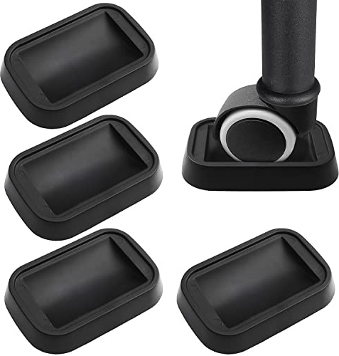 FYSL Möbeluntersetzer 4 Stück Gummi Möbeluntersetzer Stuhlbeinschoner Möbelbecher Schwarz Bettstopper Boden rutschfeste Bodenschutz Stuhlstopper für Räder Böden Möbel