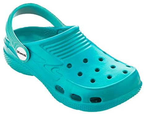3Kamido Croco Kids vackra träskor barn trädgårdsskor badtofflor sandlåda camping pojkar och flickor (Turkos, Europeiska skostorlekar, Småbarn, Numeriskt, Medel, 29)