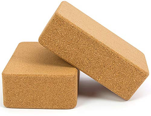 LTLCLZ 2StÜcke Home Gym Fitness Yoga Block Kork Holz Yoga Block Brick Soft High Density Yoga Block Zur Unterstützung Von Posen Bodybuilding Fitness