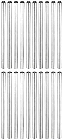 sourcing map Manchon Filetée Rond Écrou Accouplement M4x0.7mm Femelle Filetage 80mm Raccorder Tige Barre Goujon Tube Écrou Connecteur pour Rallonger, Argenté Paquet de 20