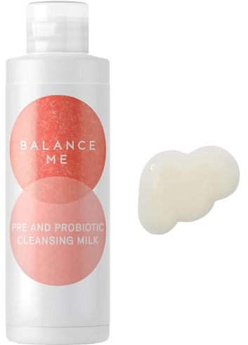 Balance Me Pre and Probiotic Cleansing Milk, Face Cleanser for Sensitive Skin, Gentle and Fragrance Free, Soothes and Strengthens, 180ml