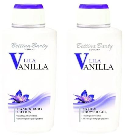 Bettina Barty Lila Vanilla Bath & Shower Gel & Hand & Body Lotion je 500 ml