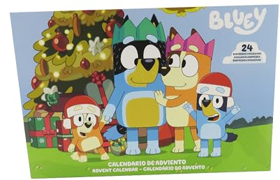 CYP Brands Bluey- Calendario de adviento, Calendario con sorpresas, Navidad, Regalos, Mutlicolor, Producto Oficial