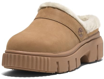 Timberland Scarpe da Donna Greyfield Warm Lined, Beige Medio Nabuk, 39 EU Larga